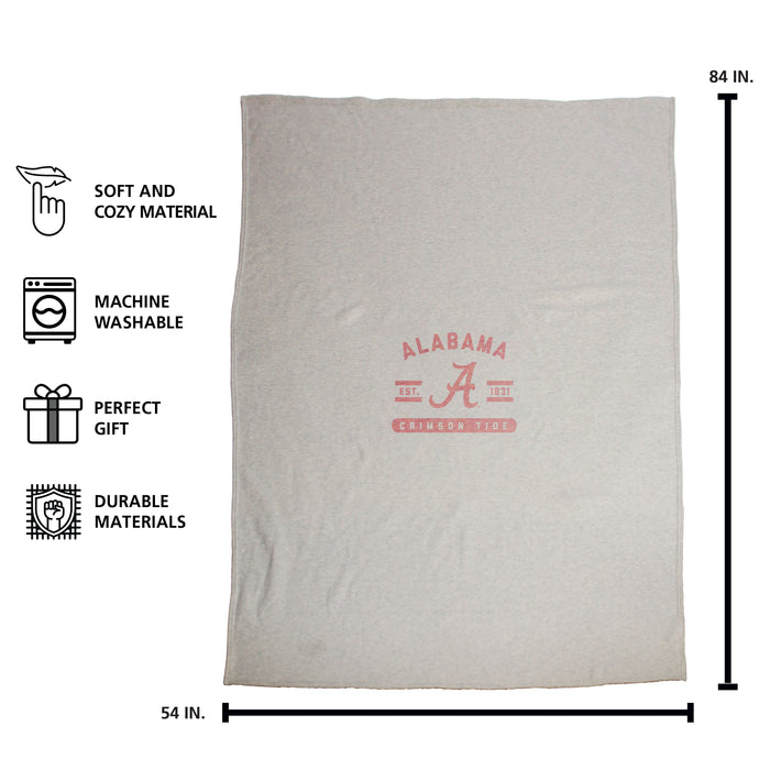 Alabama Crimson Tide Sublimated Sweatshirt Blanket