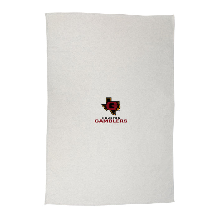 Houston Gamblers Sublimated Alternate Sweatshirt Blanket