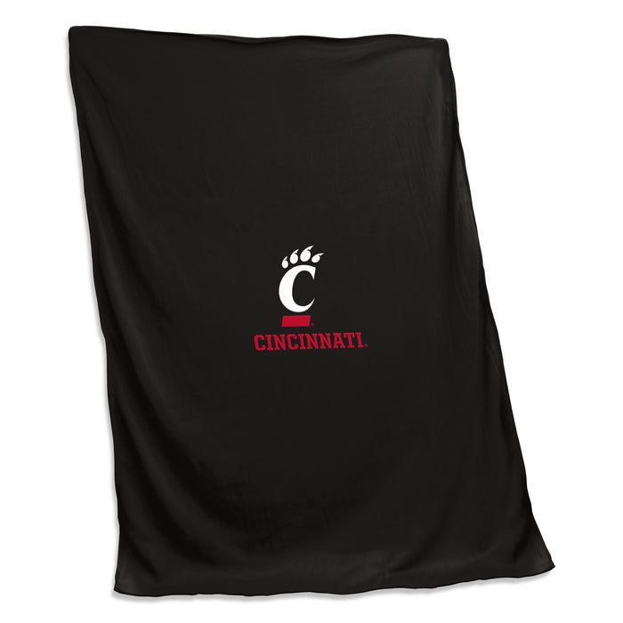 Cincinnati Combo Mark Black Screened Sweatshirt Blanket