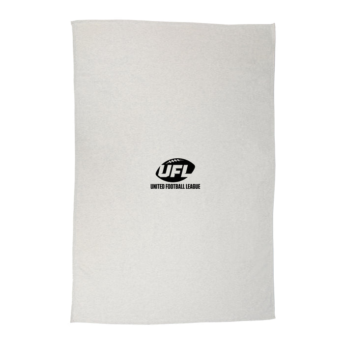 UFL Sublimated Athletic Gray Sweatshirt Blanket