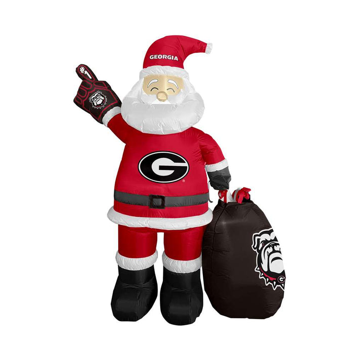 Georgia Bulldogs Inflatable Santa Claus 7 Ft Tall