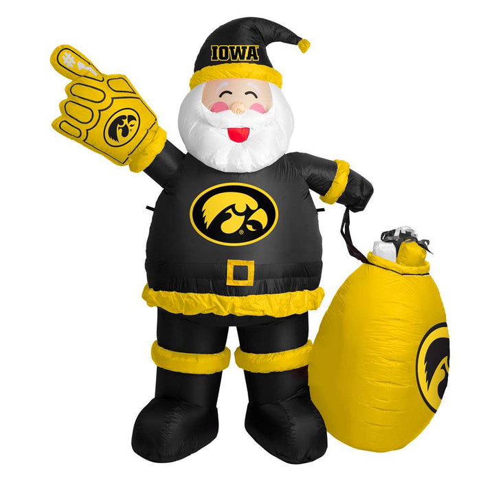 Iowa Hawkeyes Inflatable Santa  7 ft Tall