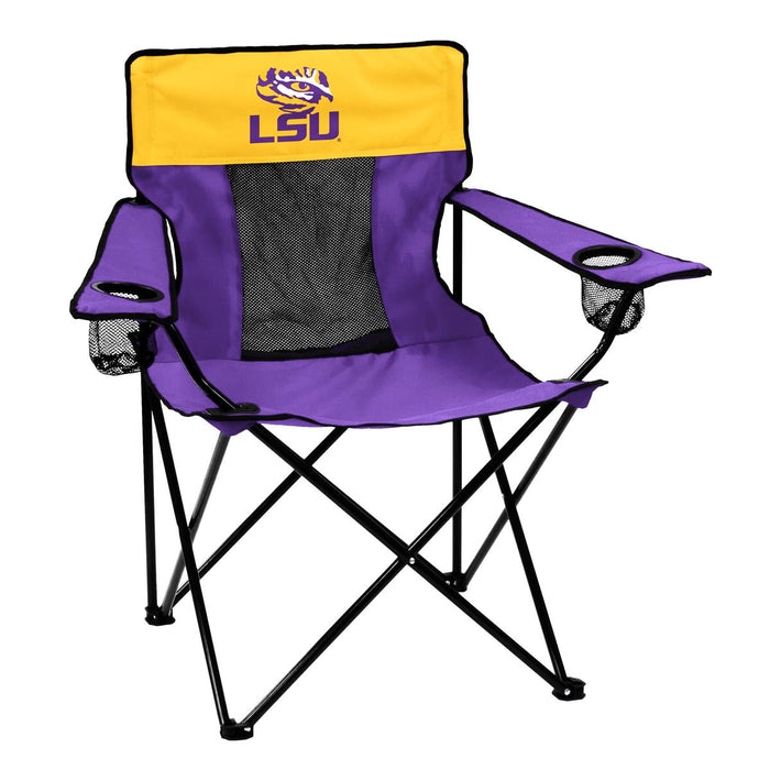 LSU Tigers Elite Folding Tailgate Chair With Carry Bag