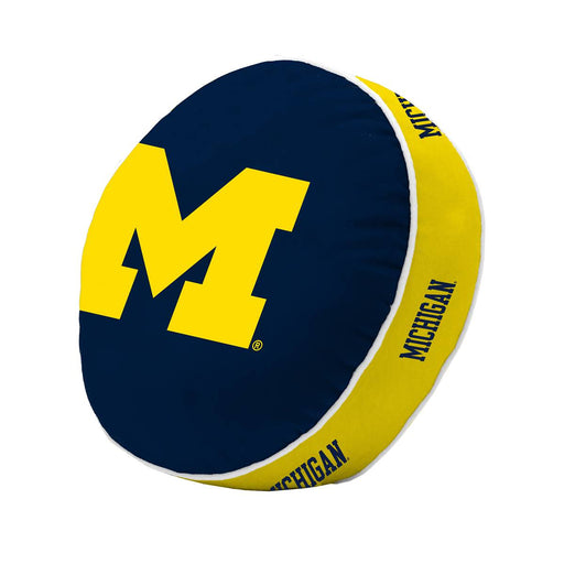 Michigan Wolverines Round Puff Pillow
