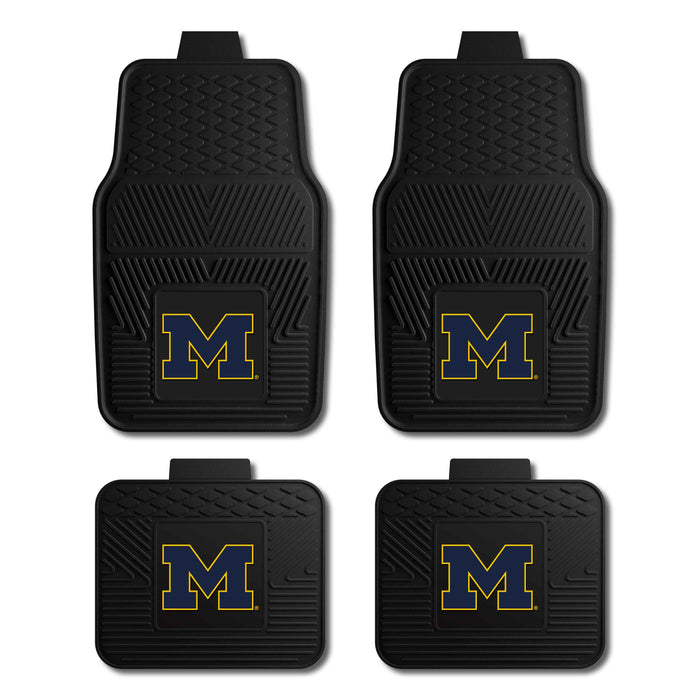 Michigan Wolverines 4-pc Vinyl Car Mat Set