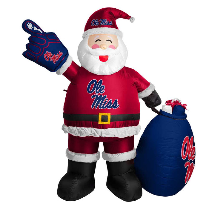 Ole Miss Mississippi Inflatable Santa 7 Ft Tall