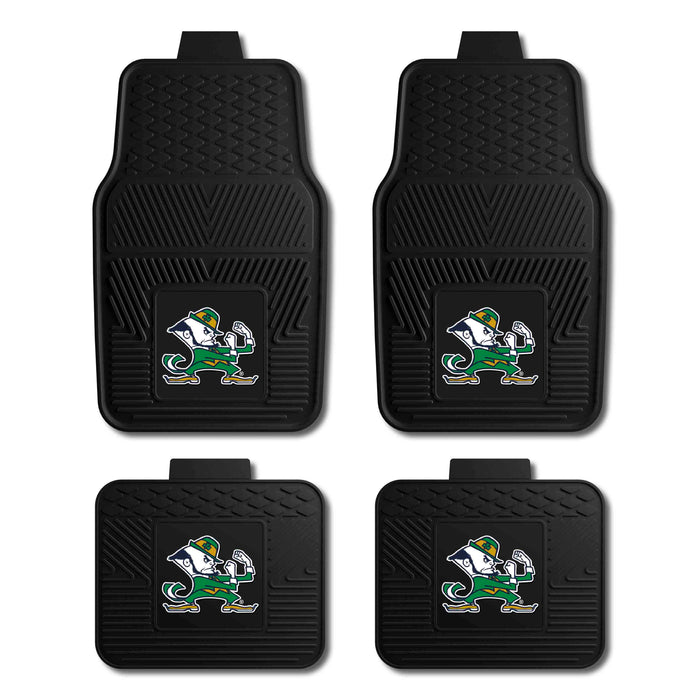 Notre Dame Fighting Irish Leprechaun 4-pc Vinyl Car Mat Set