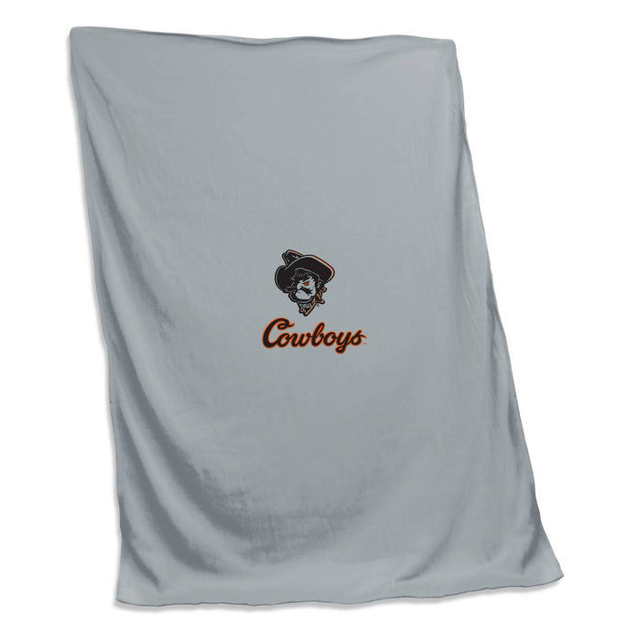 Oklahoma State Cowboys Gray Phantom Pete Sweatshirt Blanket