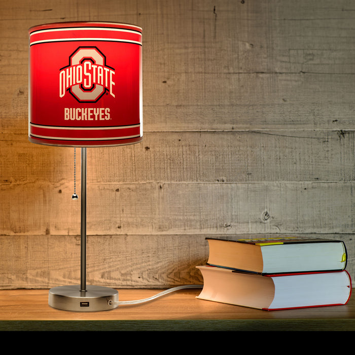 Ohio State Buckeyes Chrome Lamp