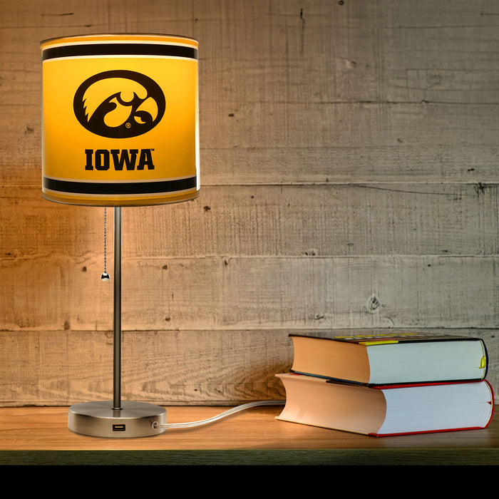 Iowa Hawkeyes Chrome Lamp