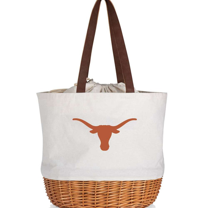 Texas Longhorns Coronado Canvas and Willow Basket Tote