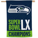Seattle Seahawks Super Bowl LX Champions Vertical Flag 28X40 in.
