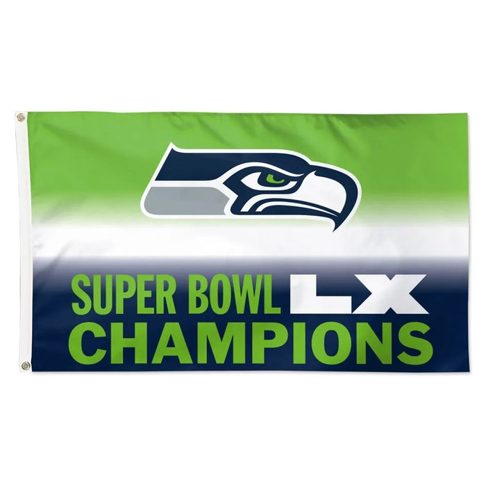 Seattle Seahawks Super Bowl LX Champions Deluxe Flag 3X5 ft