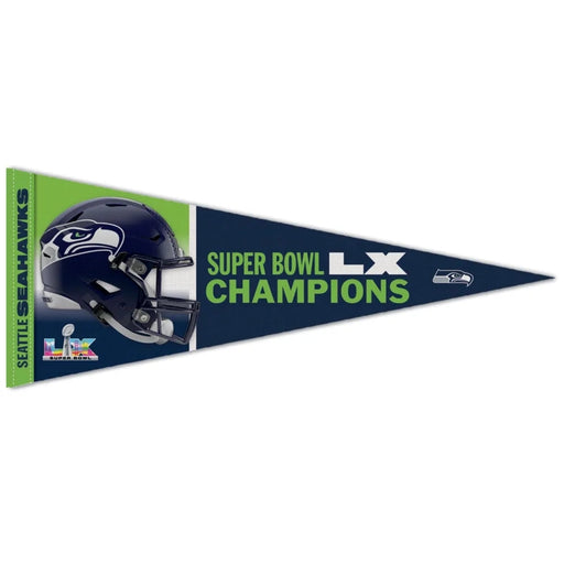 Seattle Seahawks Super Bowl LX Champions Premium Pennant (2 Pack)