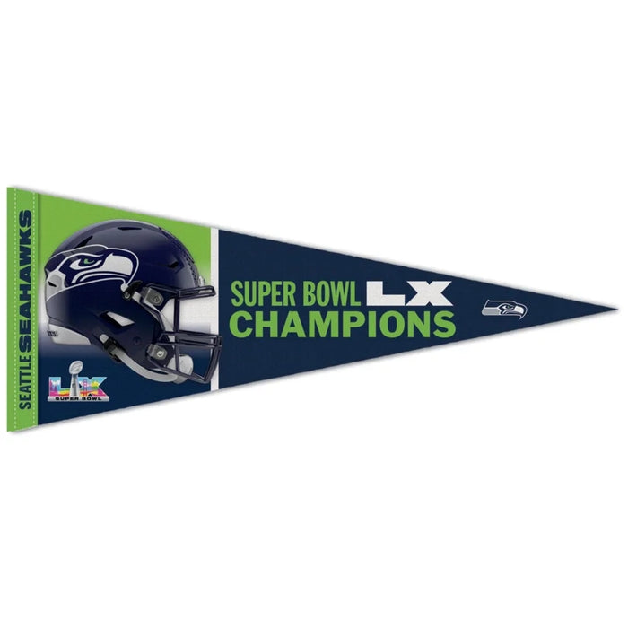 Seattle Seahawks Super Bowl LX Champions Premium Pennant