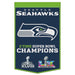 Seattle Seahawks Super Bowl LX Champions Wool Banner 24X38 in.