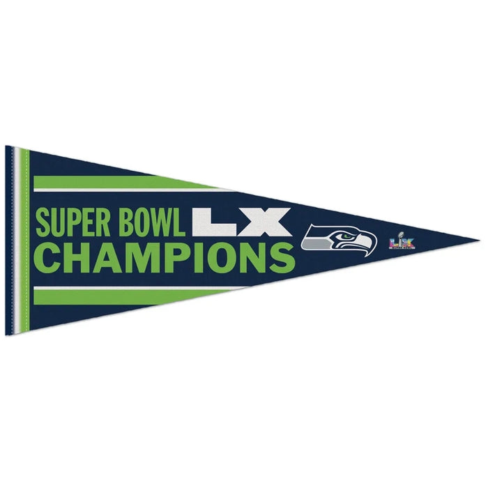 Seattle Seahawks Super Bowl LX Champions Classic Pennant (2 Pack)