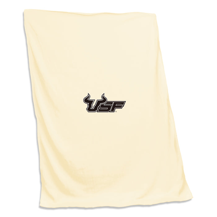 South Florida USF Bulls Oatmeal Screened Sweatshirt Blanket