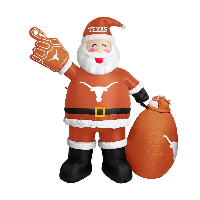 Texas Longhorns Inflatable Santa Claus 7 Ft Tall