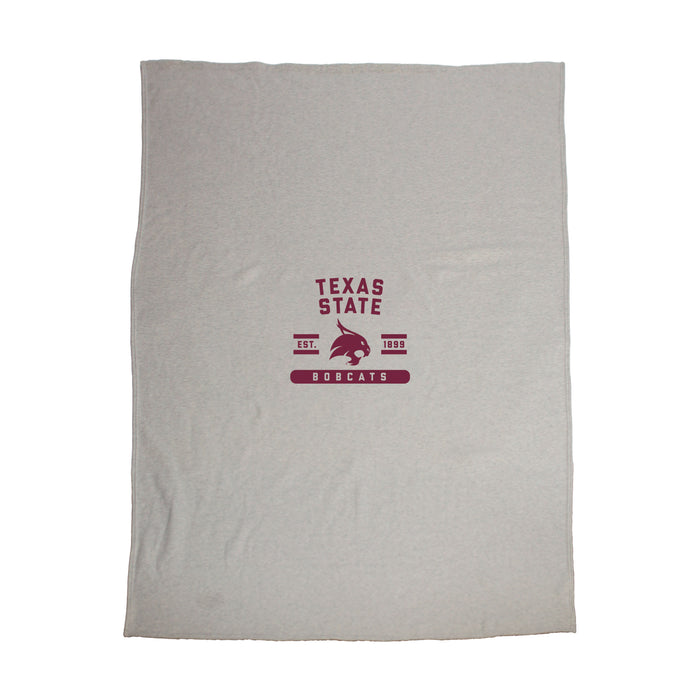 Texas State Bobcats Sublimated Sweatshirt Blanket