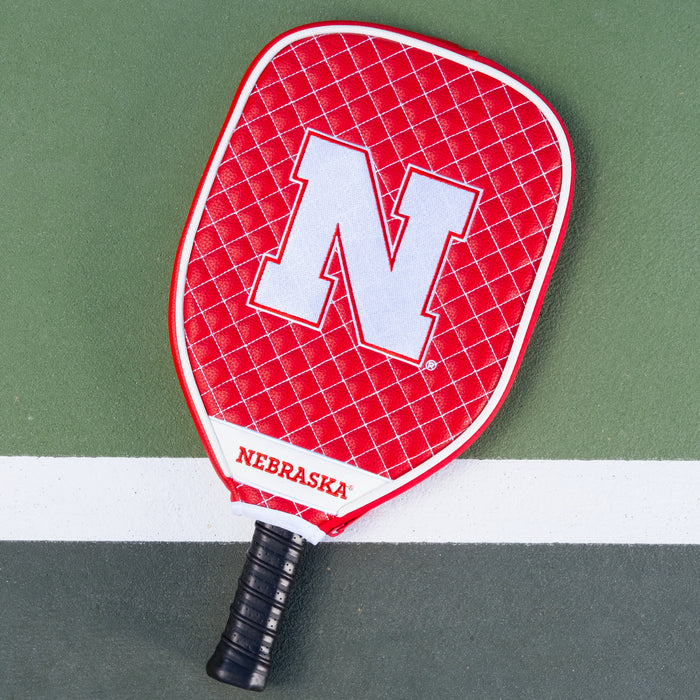 Nebraska Huskers Quilted Pickleball Paddle Cover
