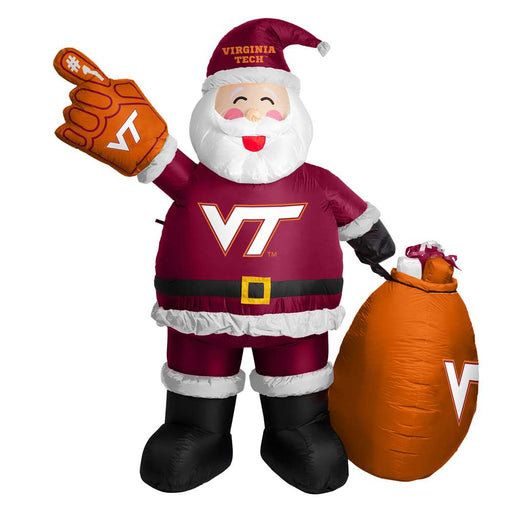Virginia Tech Hokies Santa Clause Yard Inflatable 7 Ft Tall