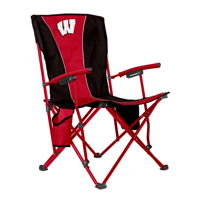 Wisconsin badgers Big Boy  Hard Arm Folding Chair - Tailgate - Camping