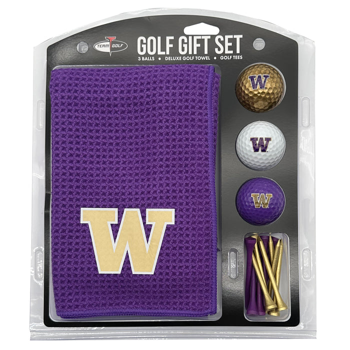 Washington Huskies 16" X 40" Microfiber Towel Golf Gift Set