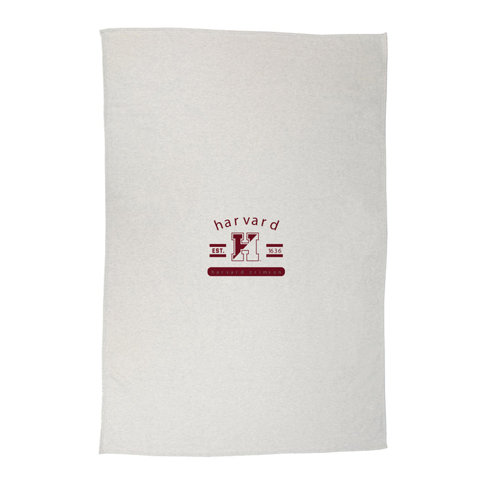Harvard Sublimated Sweatshirt Blanket