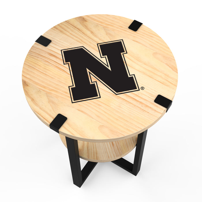Nebraska Corn Huskers Side Table with Charger