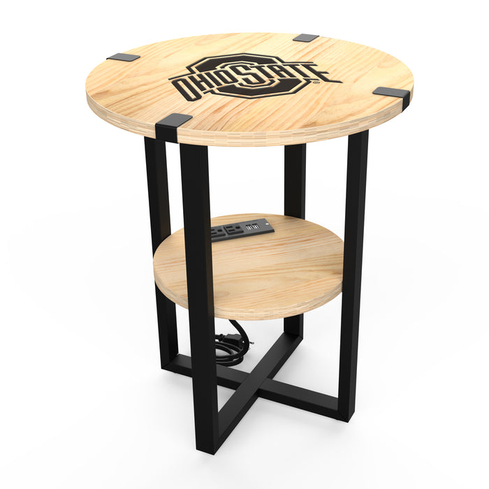 Ohio State Buckeyes Side Table with Charger