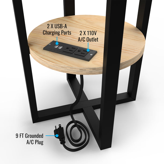 Texas Longhorns Side Table with Charger