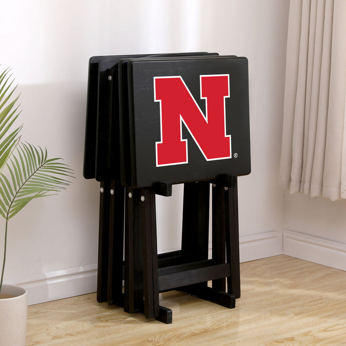 Nebraska Corn Huskers TV Trays W/Stand