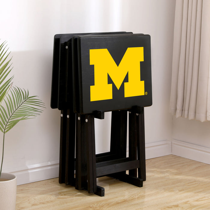 Michigan Wolverines TV Trays W/Stand