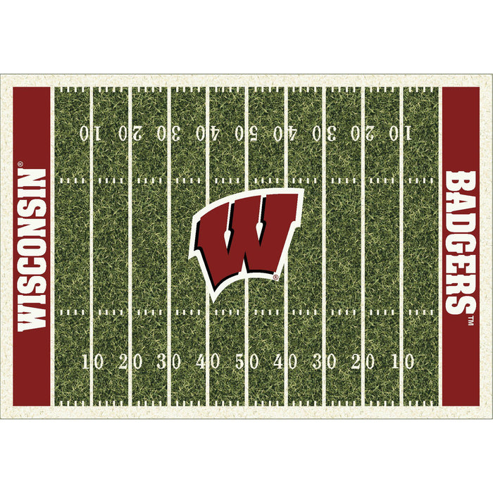 Wisconsin Badgers 8x11 Homefield Rug