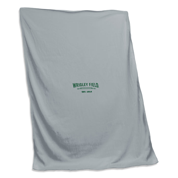 Chicago Cubs Wrigley Field Screened Sweatshirt Blanket