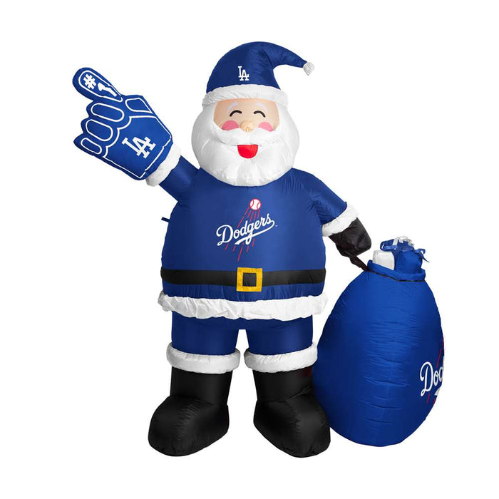 Los Angeles Dodgers Inflatable Santa Claus 7 Ft Tall