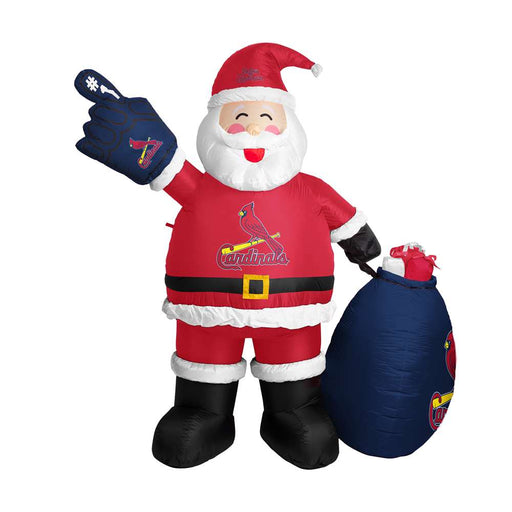 St Louis Cardinals Inflatable Santa Claus 7 Ft Tall
