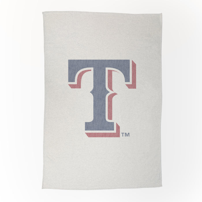 Texas Rangers Oversized Logo Sublimated Sweatshirt Blanket