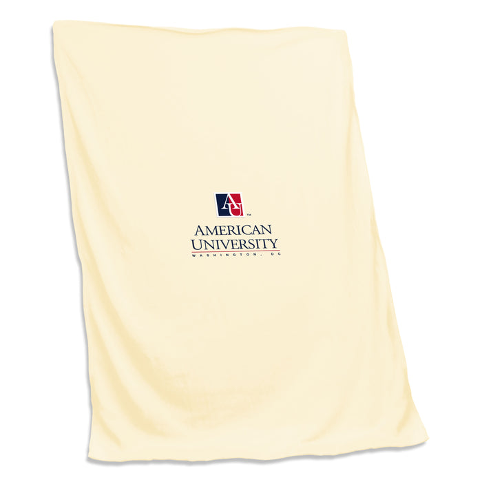American University Screened Sweatshirt Blanket