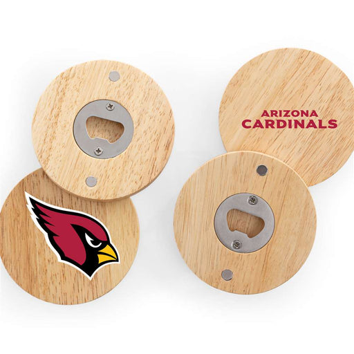 Arizona Cardinals Coasters with Bottle Openers Set of 4