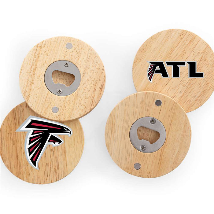 Atlanta Falcons Coasters with Bottle Openers Set of 4