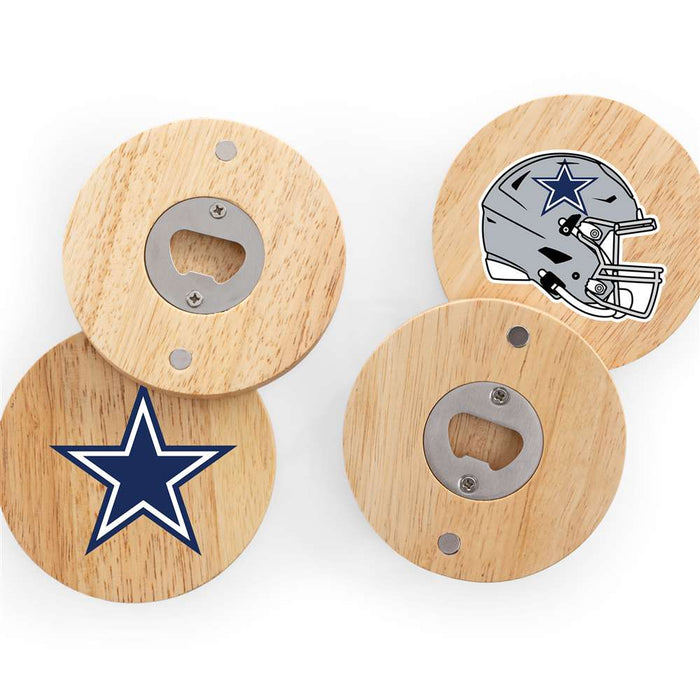 Dallas Cowboys Coasters with Bottle Openers Set of 4