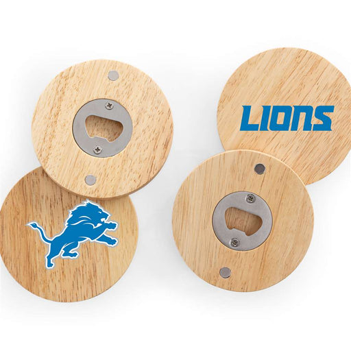 Detroit Lions Coasters with Bottle Openers Set of 4