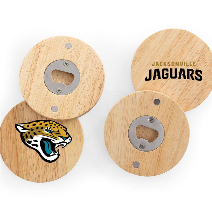 Jacksonville Jaguars Coasters with Bottle Openers Set of 4