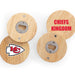 Kansas City Chiefs Coasters with Bottle Openers Set of 4