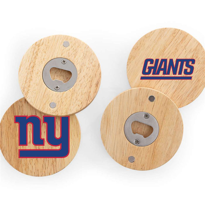 New York Giants Coasters with Bottle Openers Set of 4