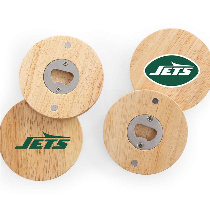 New York Jets Coasters with Bottle Openers Set of 4