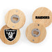 Las Vegas Raiders Coasters with Bottle Openers Set of 4