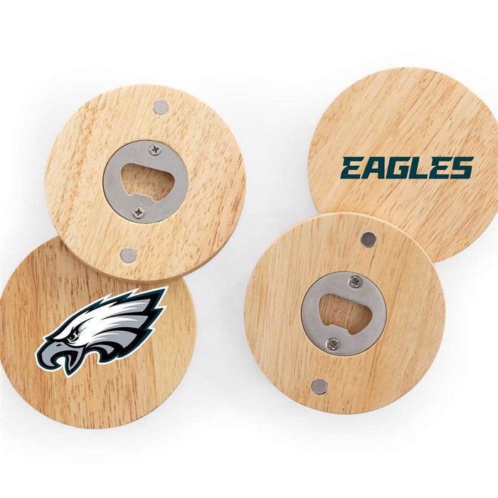 Philadelphia Eagles Coasters with Bottle Openers Set of 4